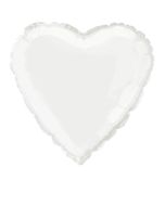 Ballon hélium forme coeur - blanc