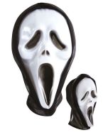 Masque adulte PVC avec cagoule - fantôme hurlant