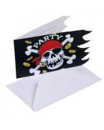 6 Cartes d'invitation  Jolly Roger