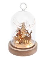 Cloche cerf lumineuse 20 cm