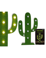 Lampe en bois forme cactus