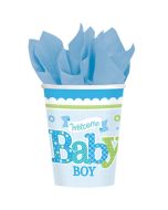 8 gobelets welcome baby boy 