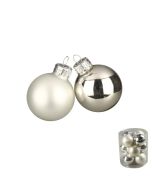 12 mini boules de Noël argentées - Ø 4 cm
