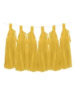 6 tassels jaune