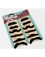 12 moustaches noires vintage