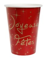 GOBELET JOYEUSES FETES ROUGE