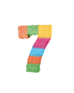Piñata chiffre 7 multicolore