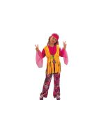 Déguisement fille hippie flashy - taille 10/12 ans 