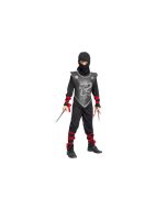 Costume garçon ninja - noir et rouge  - Taille 10/12 ans