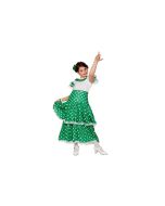 Déguisement fille flamenco vert - Taille 10/12 ans