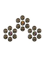 7 badges Anniversaire 70 ans - noir