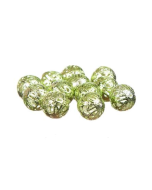 12 perles ajourées - vert anis