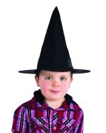 Chapeau de sorcière enfant - tissu noir 