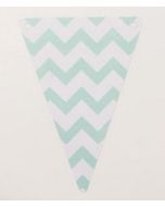 5 fanions chevron 15 x 21 cm – menthe