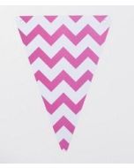 5 fanions chevron 15 x 21 cm – fuchsia