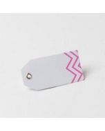 12 étiquettes chevron 6 x 3 cm – fuchsia