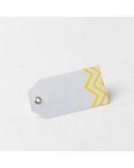 12 étiquettes chevron 6 x 3 cm – jaune