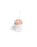 Mason jar rose gold 250 ml + paille