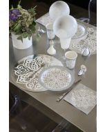 Serviette de table orientale - argent