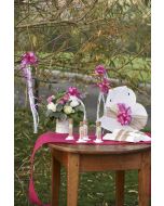 Chemin de table jute fuchsia