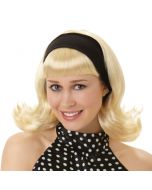 Perruque et bandeau années 50 pour femme - blonde