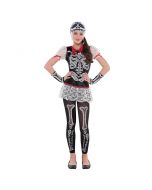 Costume fille squelette rebelle - Taille 14/16 ans