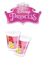 8 Gobelets Princesses Disney Ariel - 20 cl