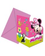 6 cartes d’invitation Minnie Helpers