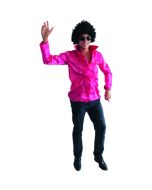 Chemise disco satin - Fuchsia