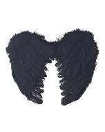 Ailes d'ange en plumes 40 cm x 32 cm - noir