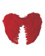 Ailes d'ange en plumes 40 cm x 32 cm - rouge
