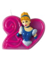 Bougie Princesse Disney Journey en forme de "2"