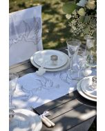 Chemin de table colombe Blanc