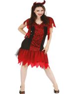 Costume femme diablesse noir et rouge - Taille unique
