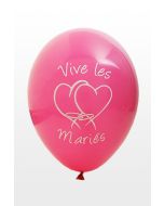 Ballons "Vive les mariés" - fuchsia - x8