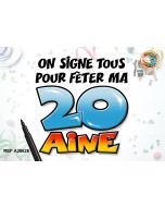 Caleçon dédicace "20 ans"