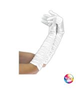 Gants plissés blancs