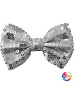 Noeud papillon paillettes - Argent