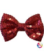 Noeud papillon paillettes - Rouge