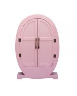 Armoire ovale rose
