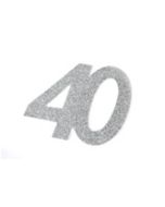 autocollant anniversaire 40 ans argent