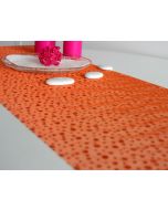Chemin de table organza - Pois orange