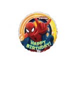 Ballon hélium rond anniversaire Spiderman