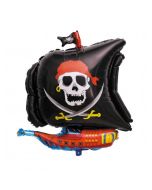 Ballon hélium bateau pirate - 64 cm x 66 cm