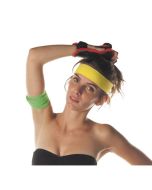 Bandeau élastique pour cheveux 80's - jaune