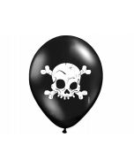 Ballons Halloween Tête de mort x6
