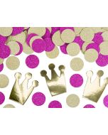 confettis de table princesse or et violet