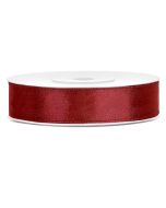 Ruban satin 12 mm - rouge foncé