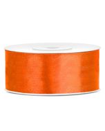 Ruban satin orange néon – 25 mm x 25m