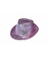 Chapeau sequins rose